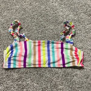 NOBO Rainbow Striped Bikini Top. Size L